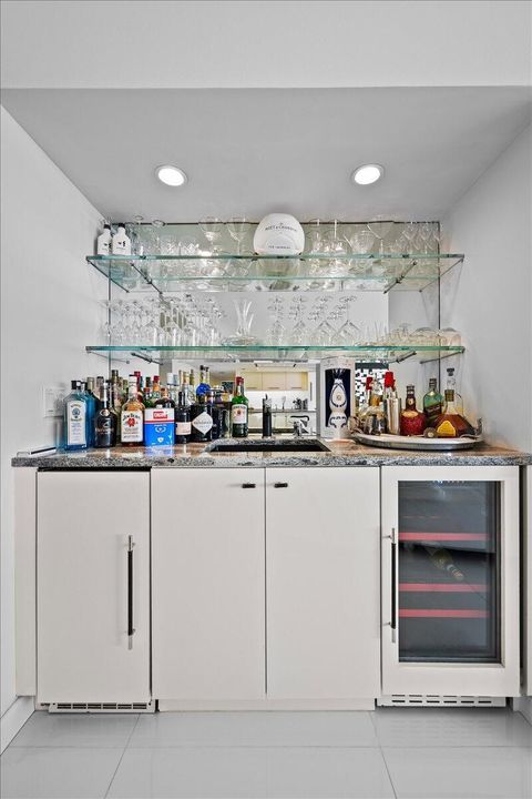 Fully Stocked Wet Bar