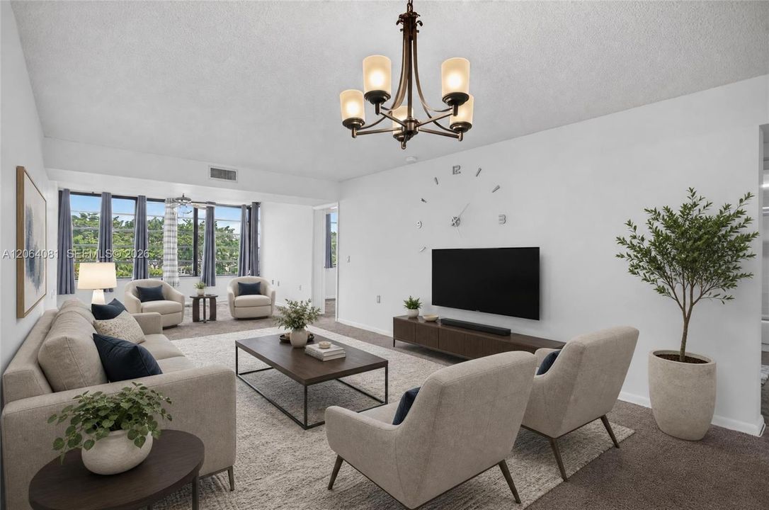 LIVING ROOM VIRTUAL STAGING