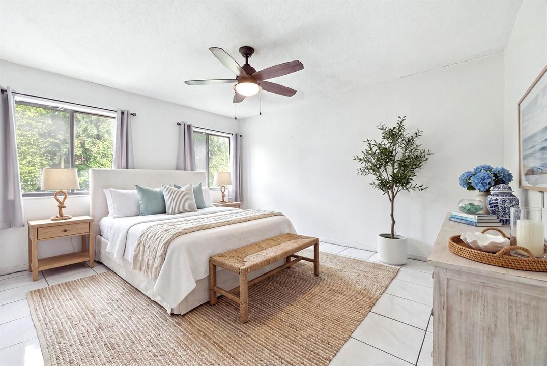 Virtually Staged Primary Bedroom