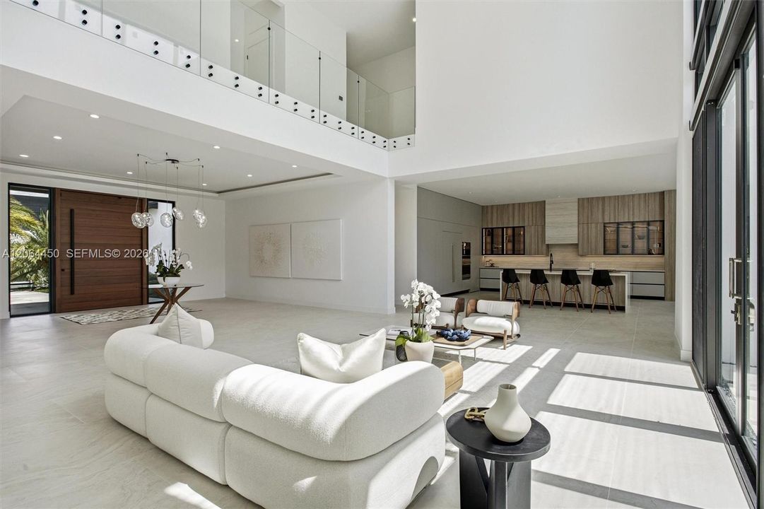 Living room with view to the entry