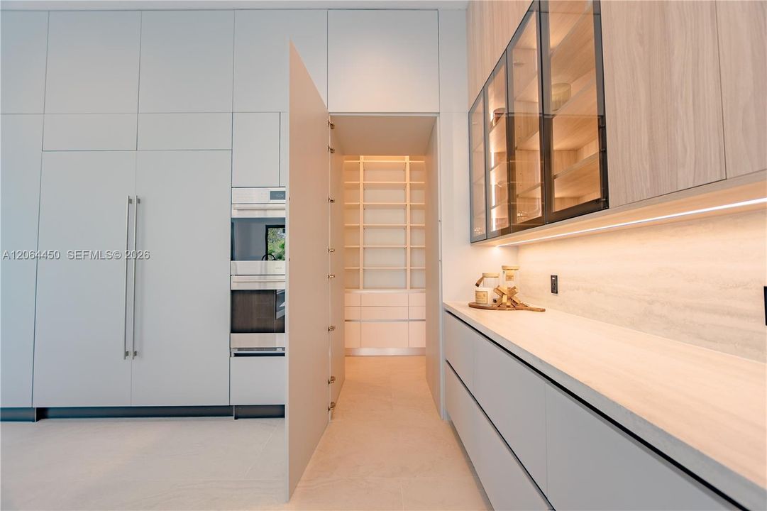 Butler's pantry with built-in cabinetry