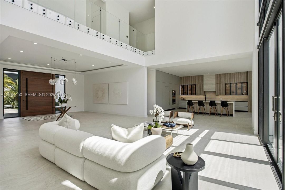 Living room overlooking the outdoors