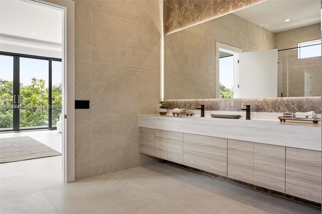 Bathroom with double vanity