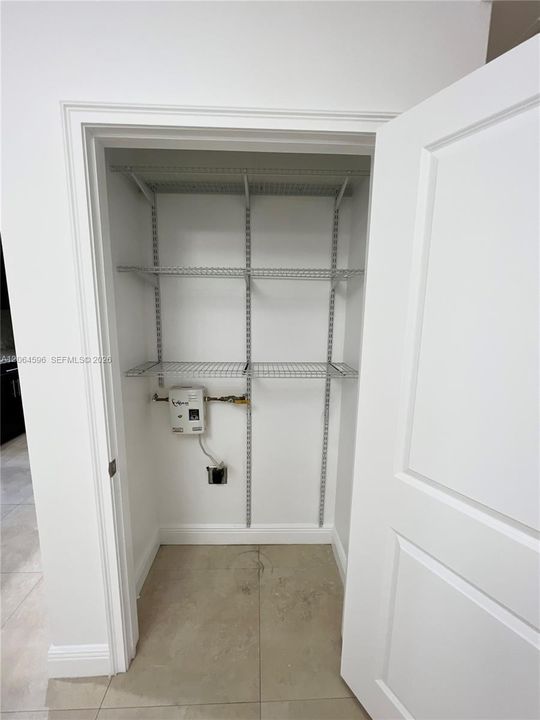 Closet with Tankless Water Heater