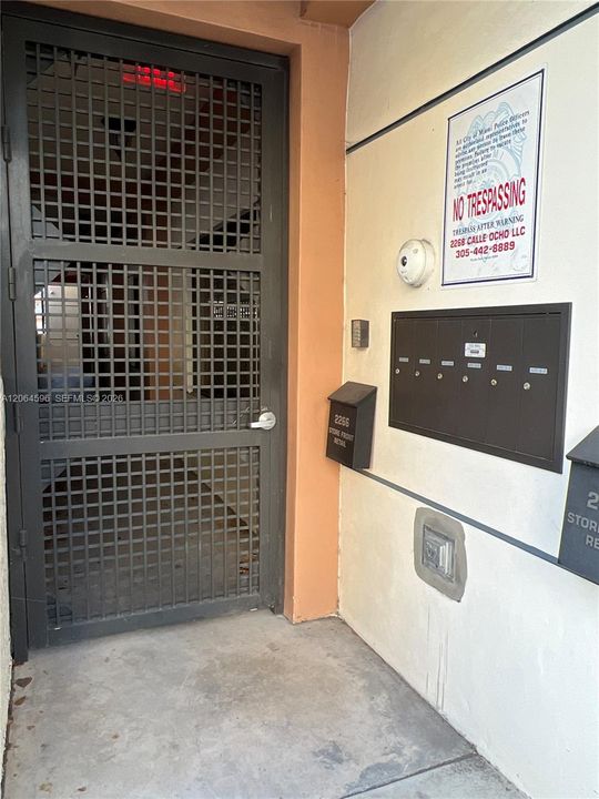 Residents entrance from SW 8th Street.