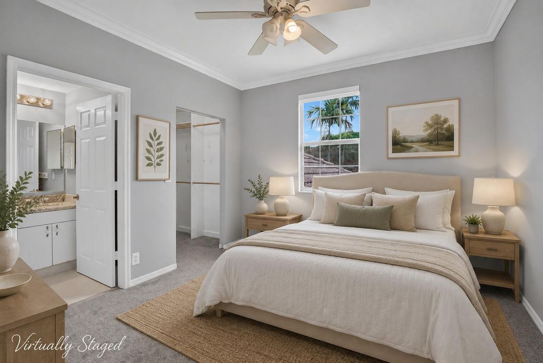 Virtually Staged Guest Bedroom