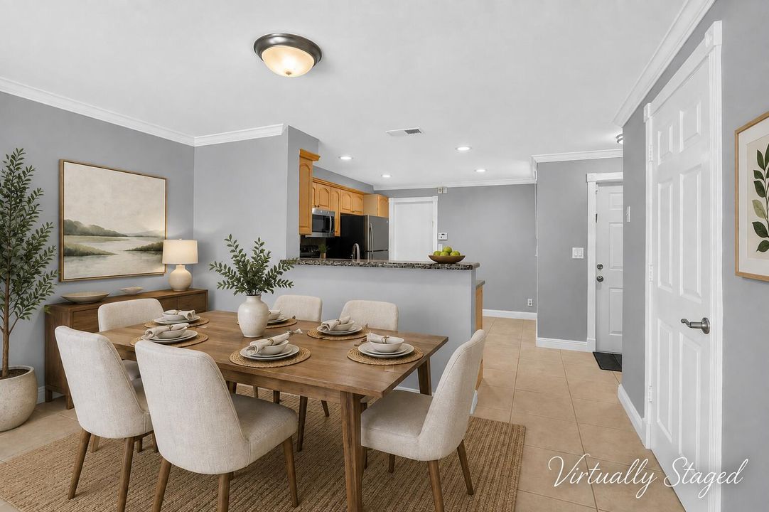 Virtually Staged Dining Room