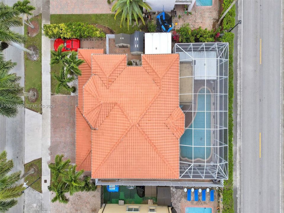AERIAL VIEW OF PROPERTY. NO BACK NEIGHBOR.