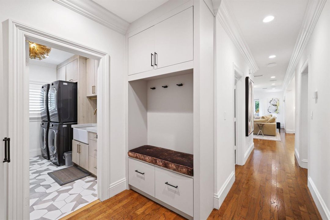 hall to bathroom/laundry