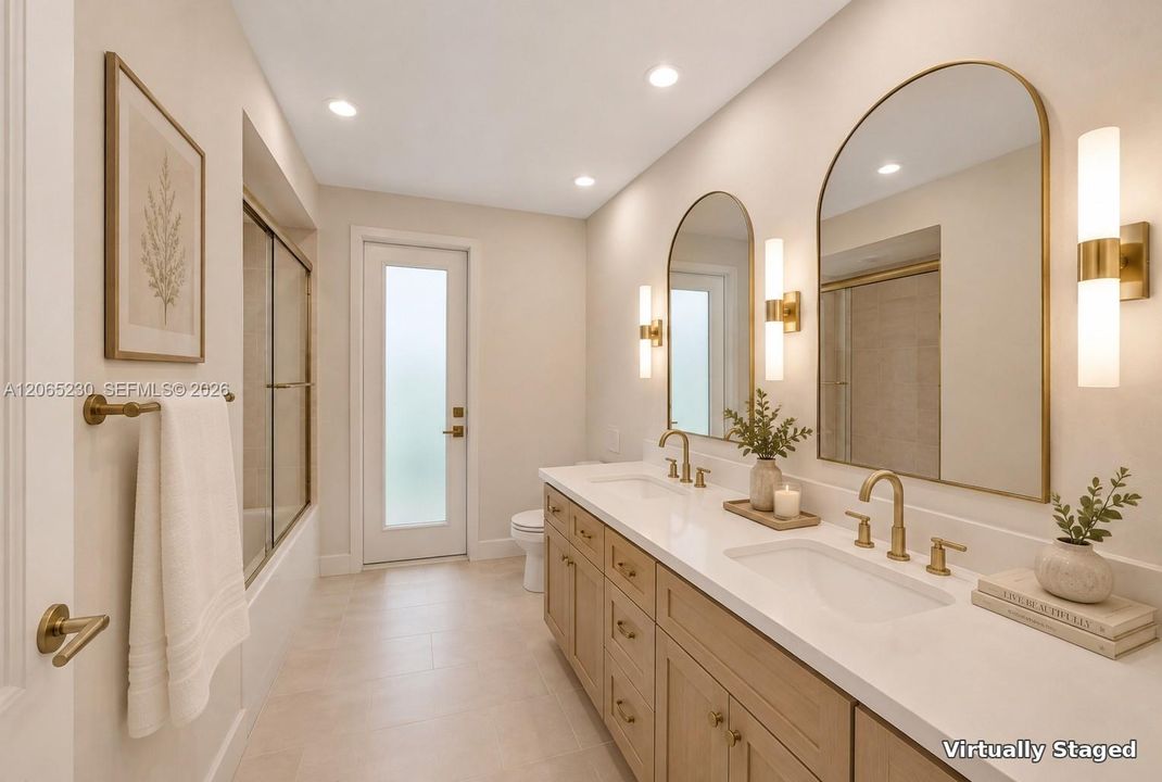 Virtually Staged Bathroom