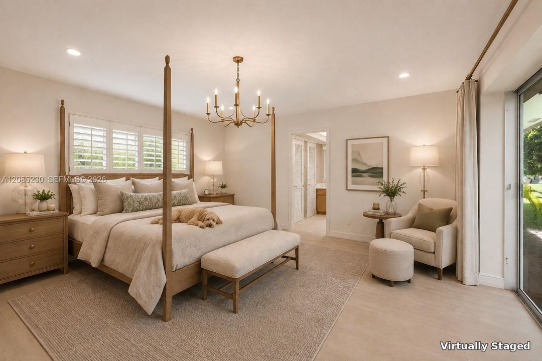Virtually Staged Primary Bedroom