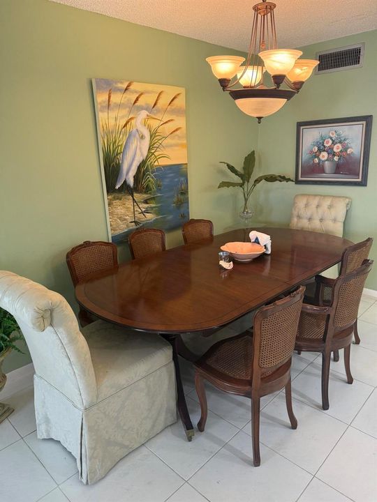 Spacious dining area
