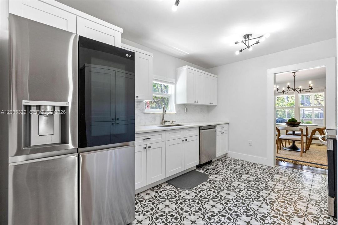 patterned floors give it personality without trying too hard.