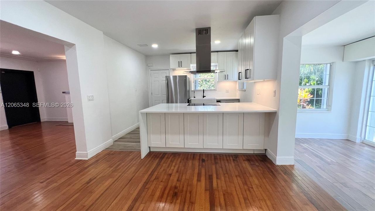 Kitchen, Living and Family