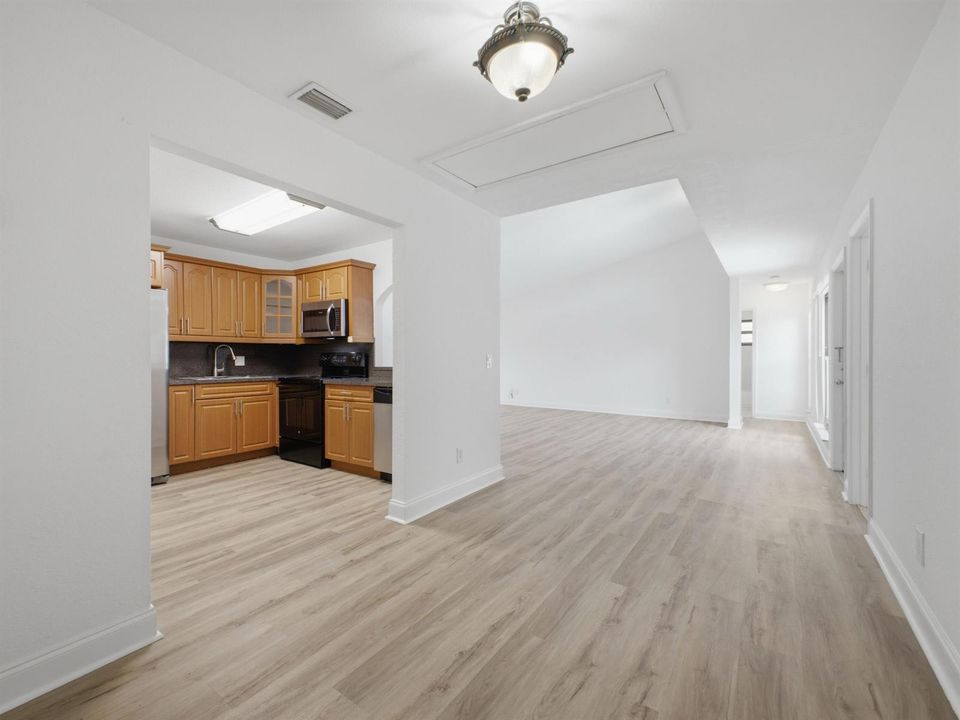 Dining to Kitchen Living