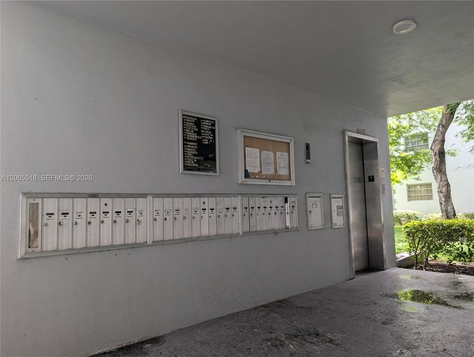 Elevator and Mailbox area
