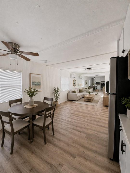 Living room virtually staged