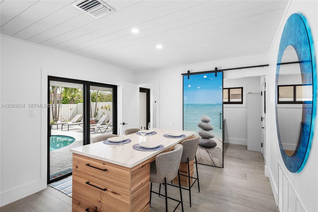 POOL VIEW FROM DINE IN KITCHEN