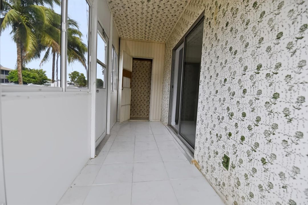 Porch with storage closet