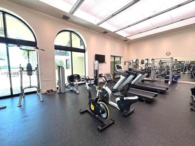 extensive exercise room