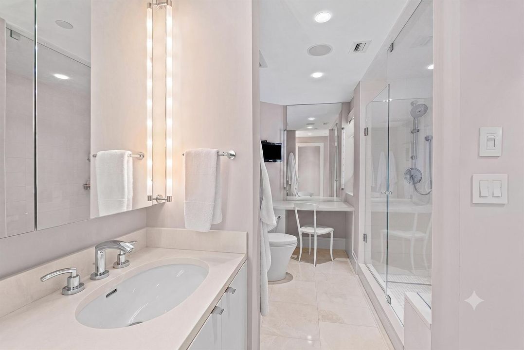 Her Full Bath in Primary