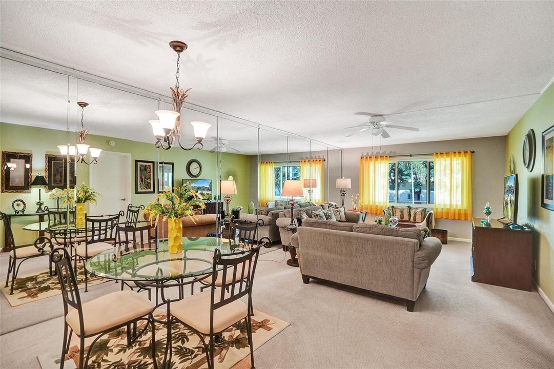Bright and airy Dining/Living Area.