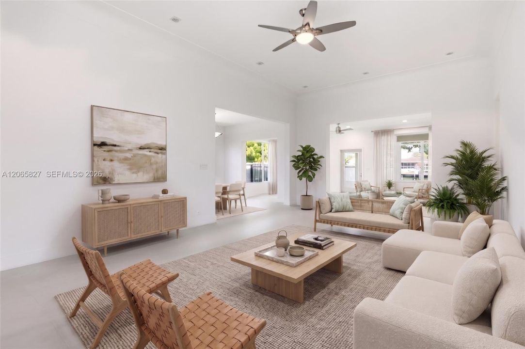 Ample Open living room space