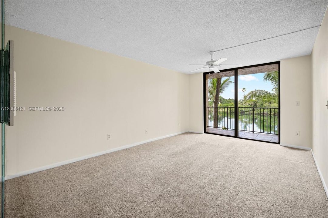 Living/Dining room overlooking the lake