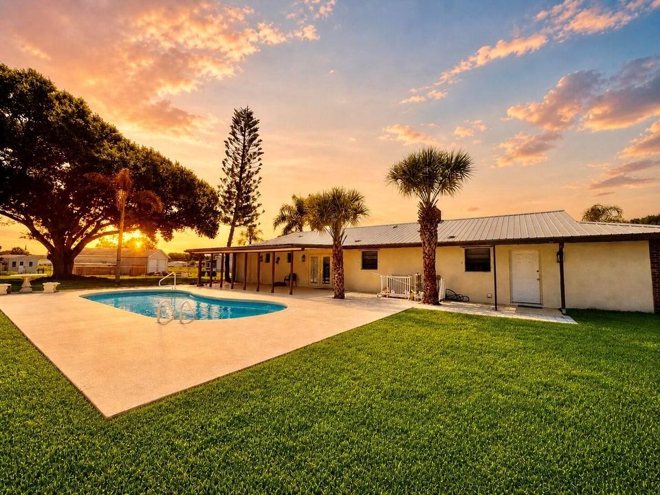 Pool with Sunset View