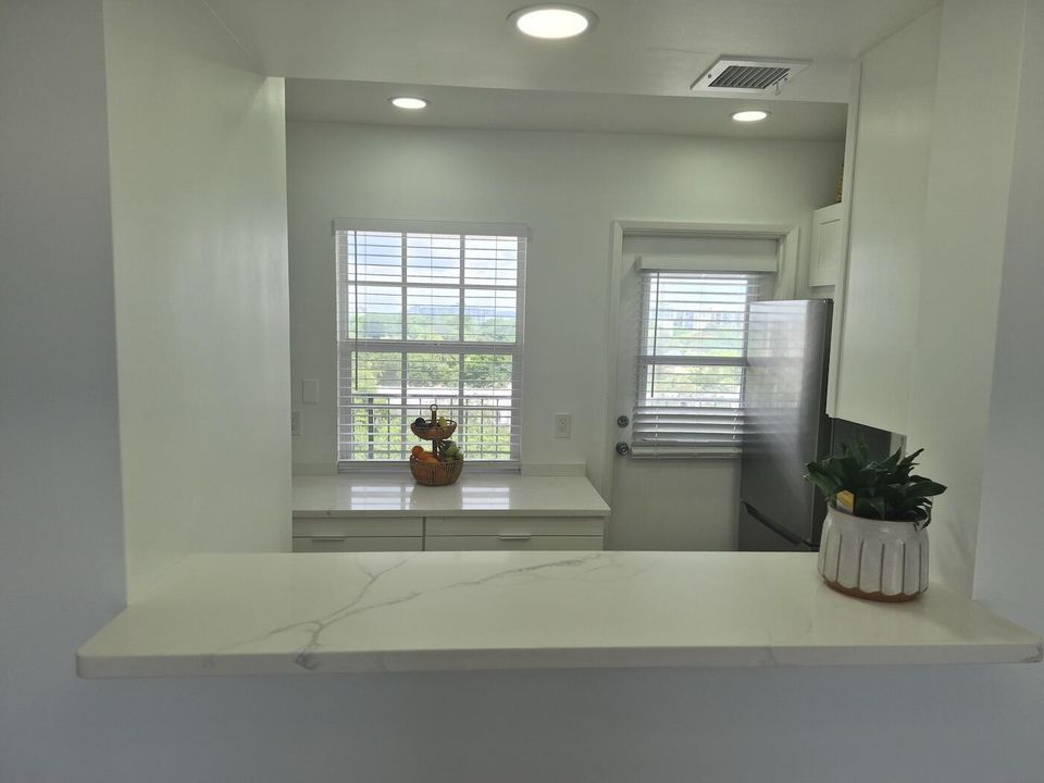 into kitchen
