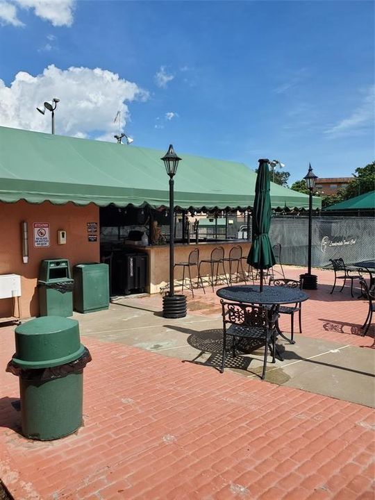 tennis club bar area
