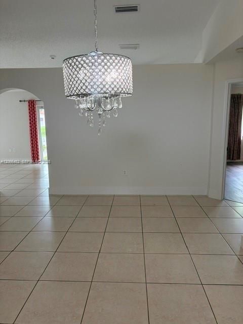 Chandelier in Living Room