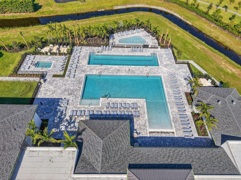 AERIAL VIEW of TENNIS, CLUB, POOLS