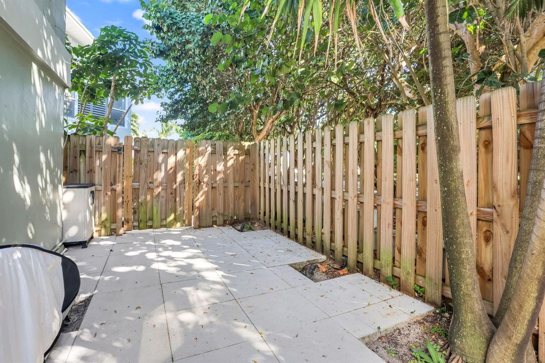 Private backyard