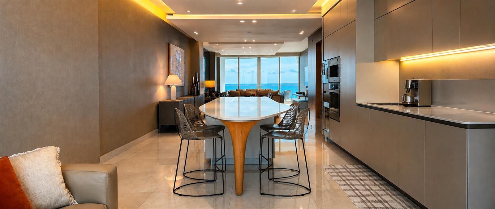 Modern Oceanfront Open-Plan Interior