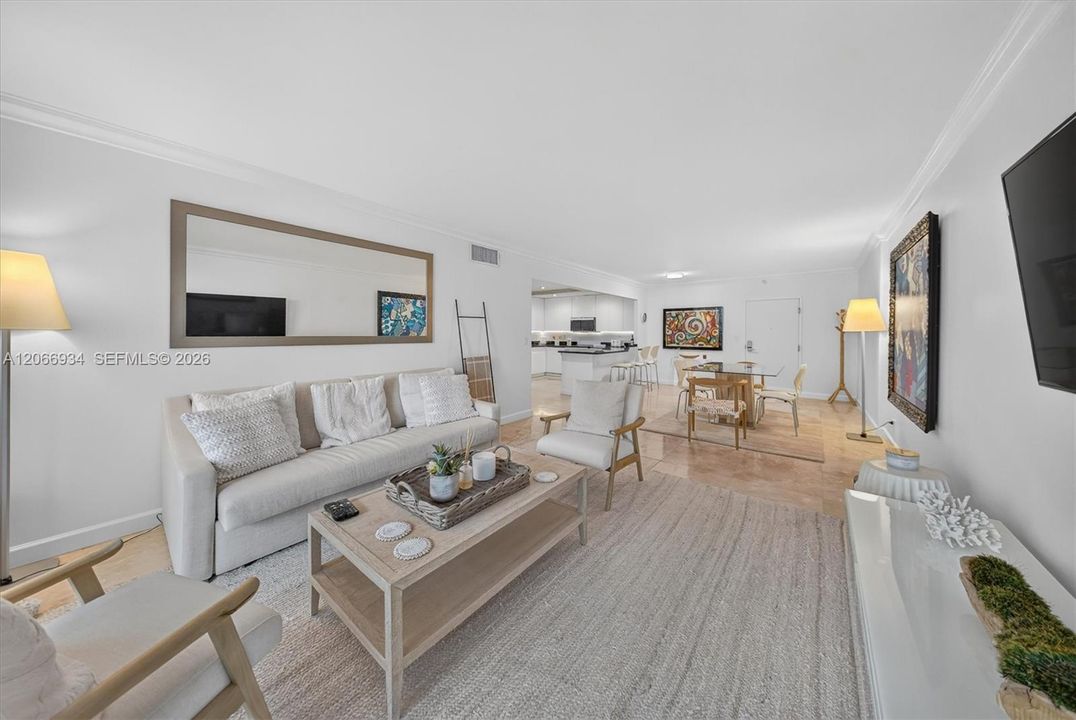 Open design allows for spacious entertaining.