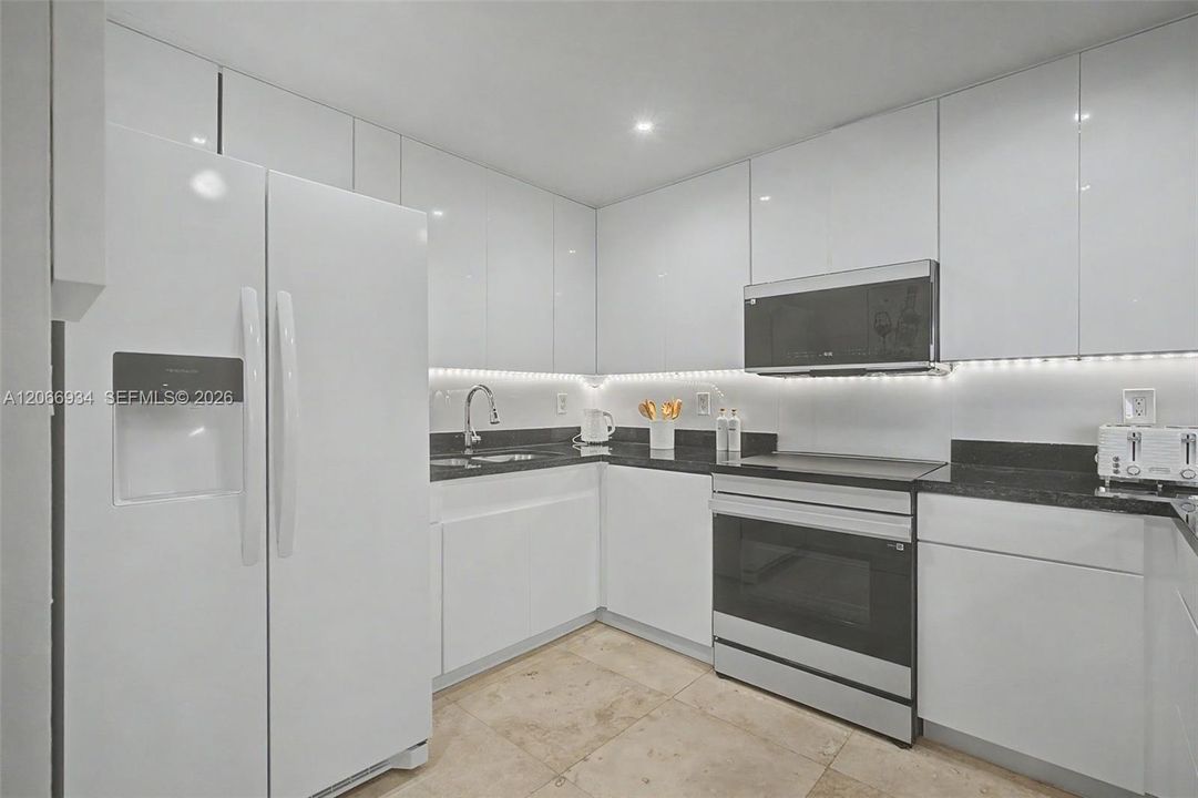 New appliances, new cabinetry.  Fully equipped kitchen.