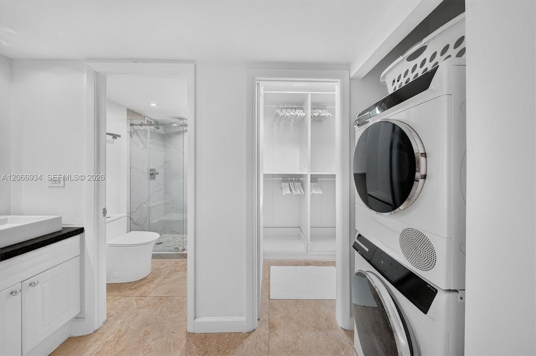 Washer, dryer in unit.  Brand new.