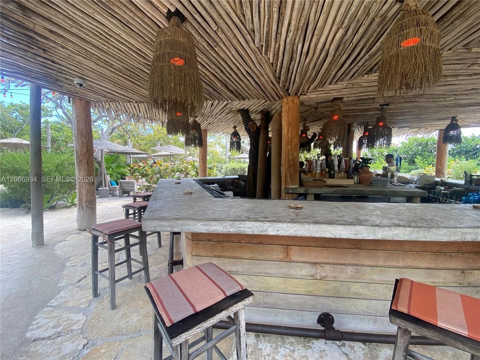 Lower sand Tiki bar. One of several bars on property.