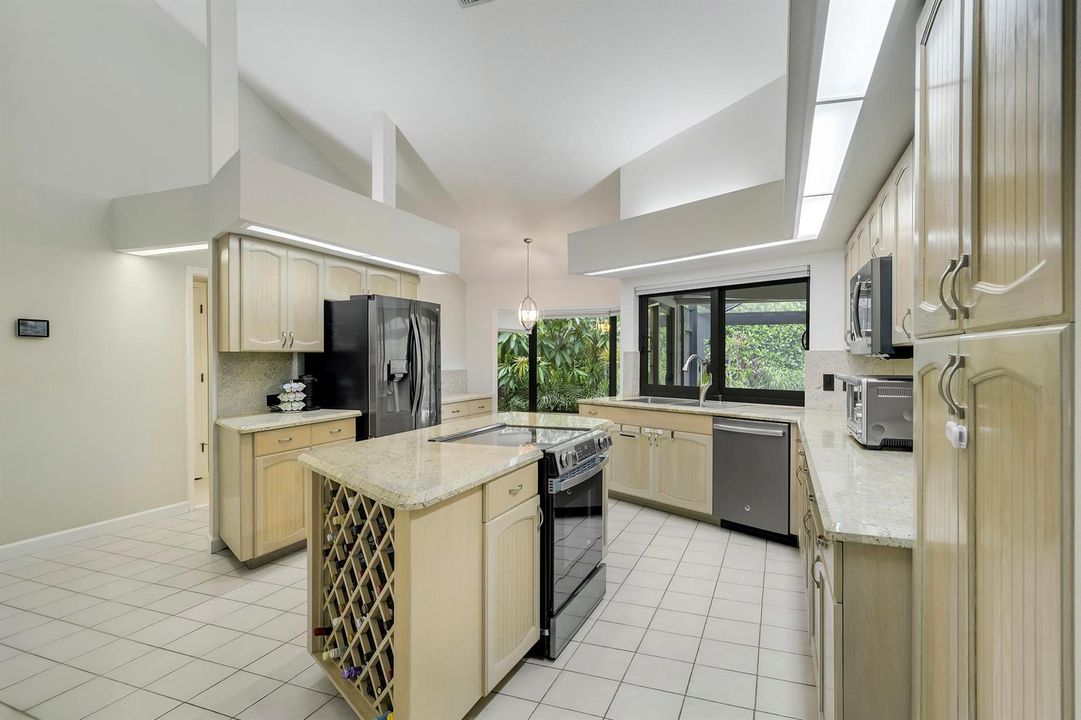 Modern Kitchen With High Ceilings