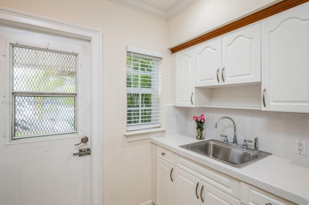 Back door. Easier access to the laundry area.