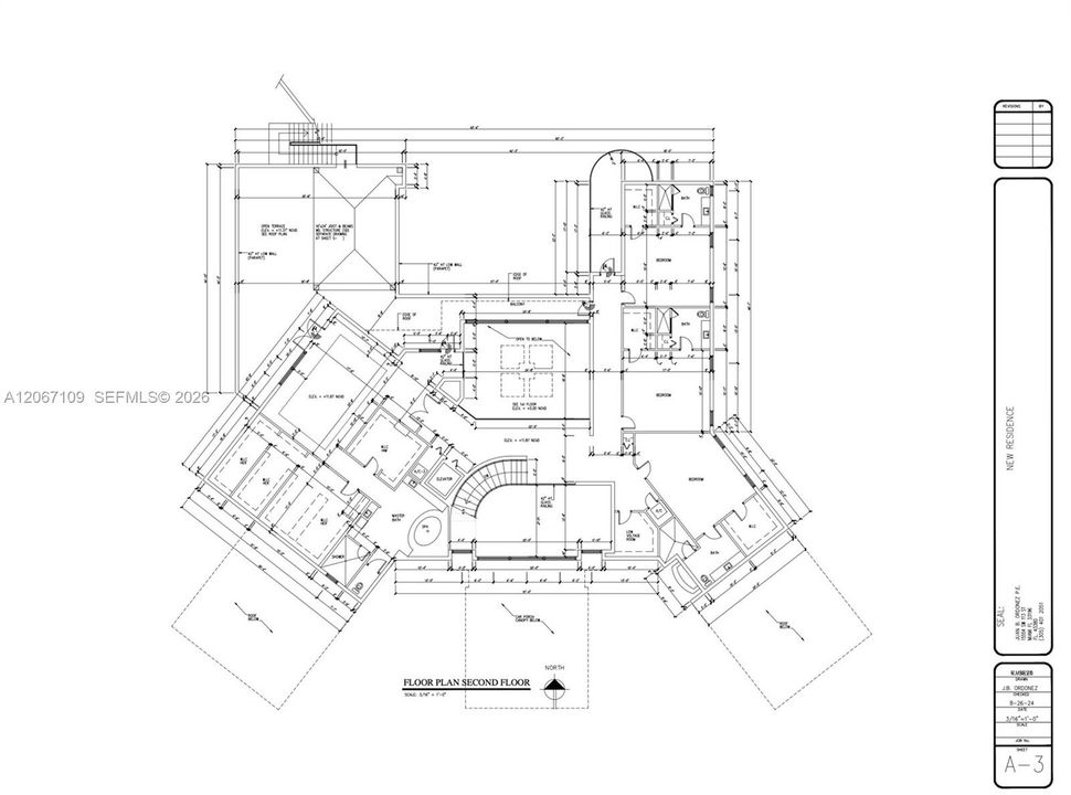 Plans for mansion in adjacent lots -  2nd floor