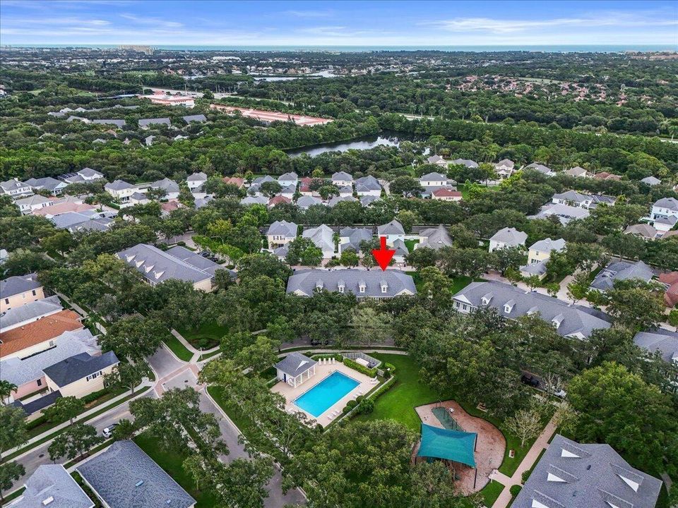 Aerial with Pool Nearby