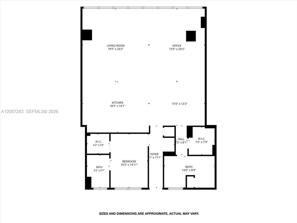 For Rent: $6,400 (1 beds, 2 baths, 1848 Square Feet)