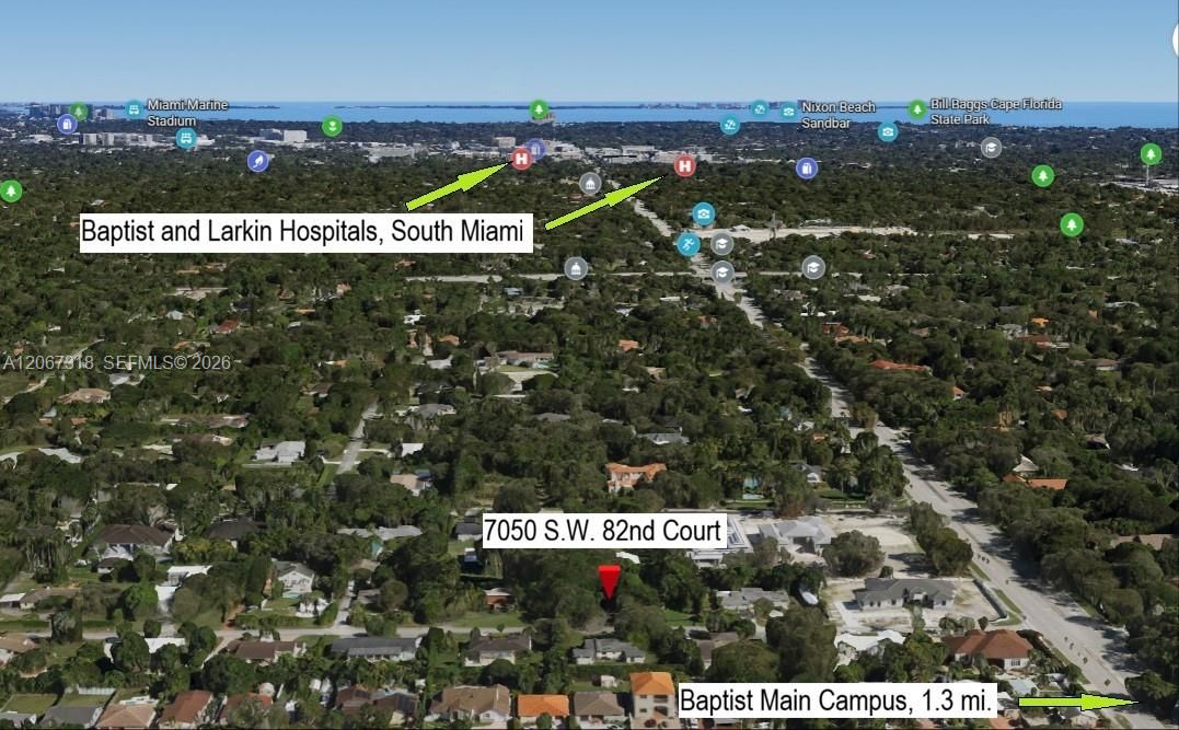 Location with regards to Baptist Hospitals