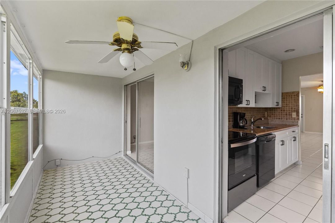 Walkout to the Patio from the Kitchen and from the Living Room