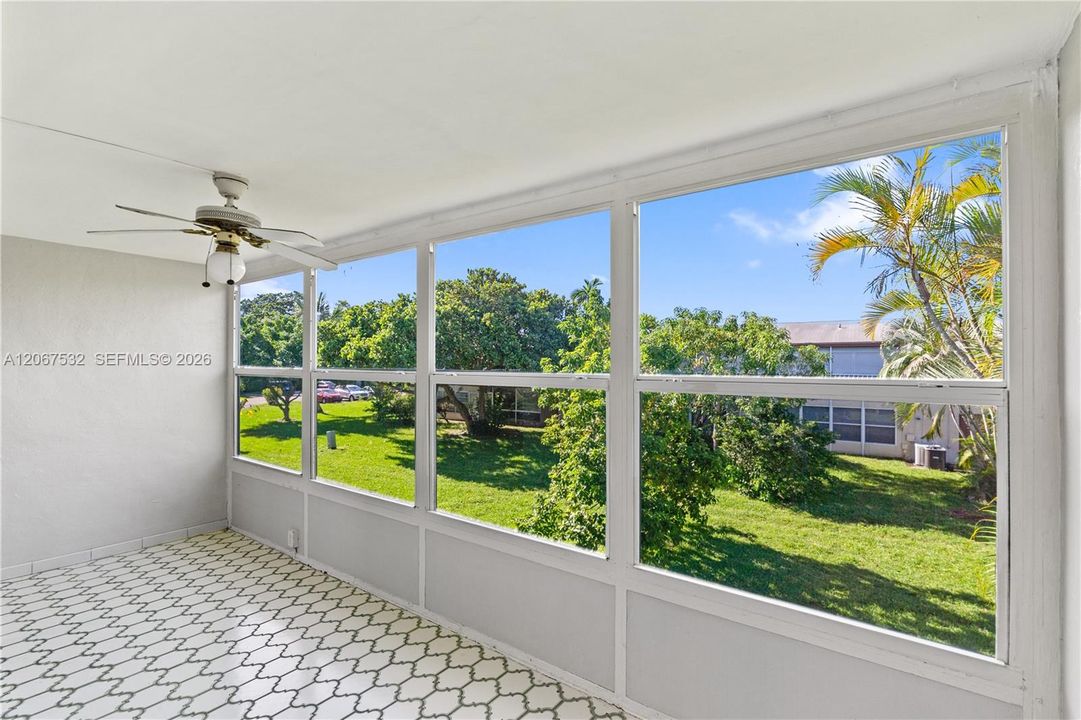Enclosed Patio Features Hurricane Impact Windows