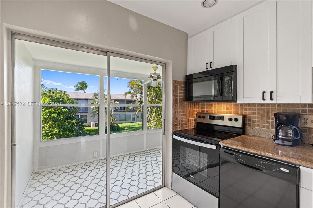 Kitchen-Enclosed Patio View