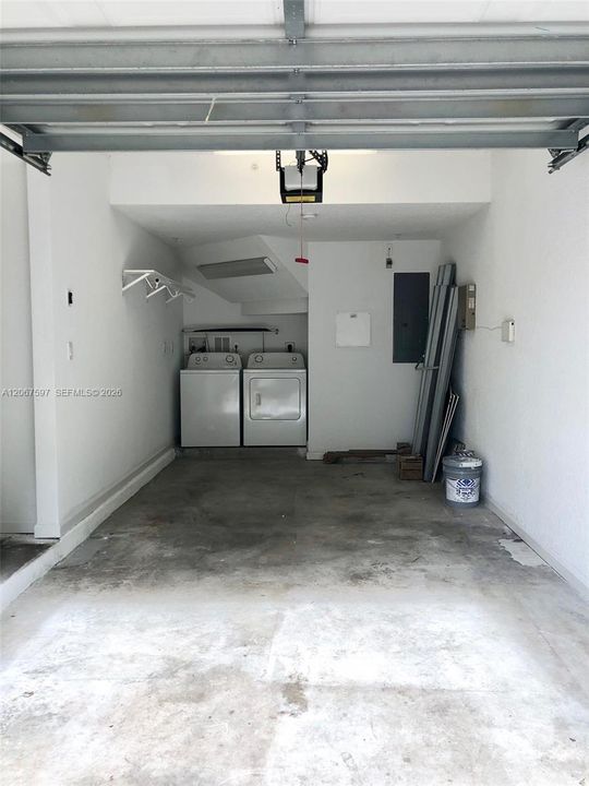 laundry in the garage