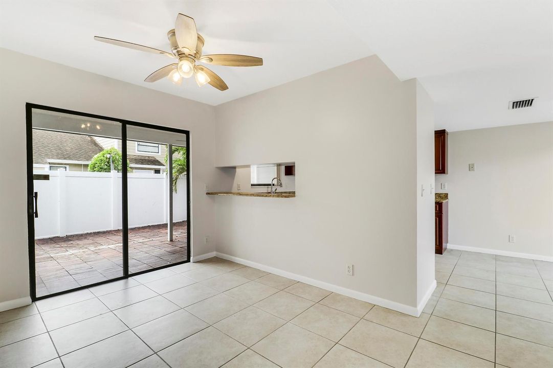 Living area facing kitchen